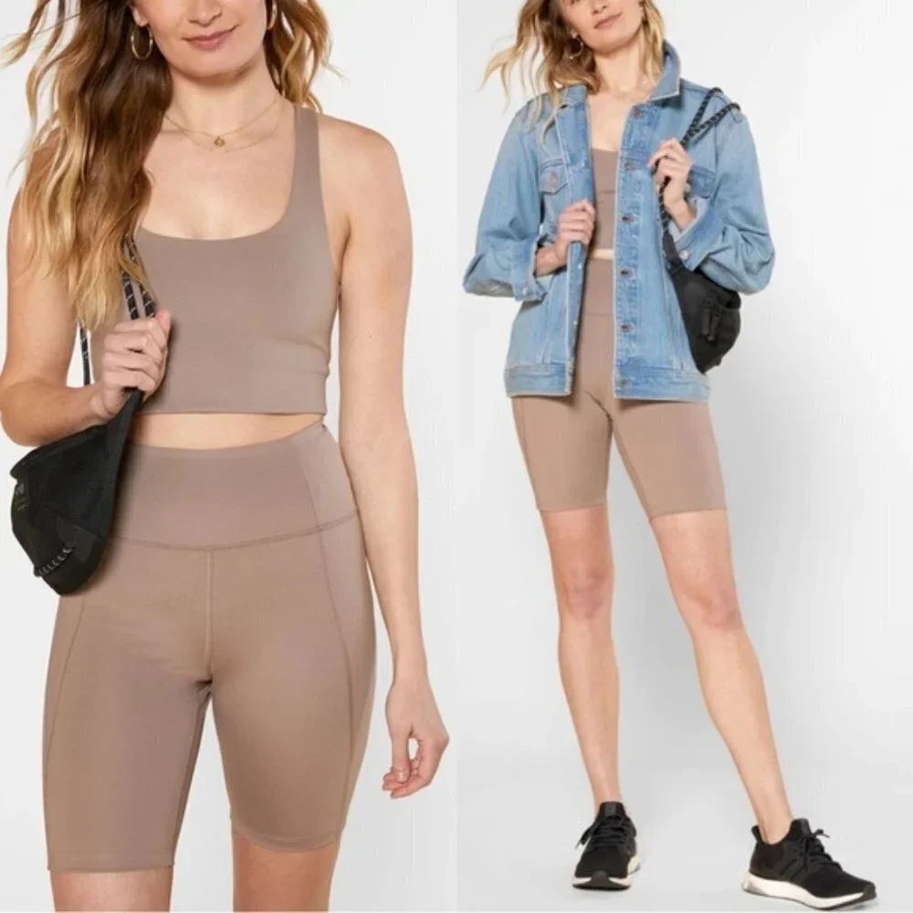 Girlfriend Collective Bike Short Limestone Small